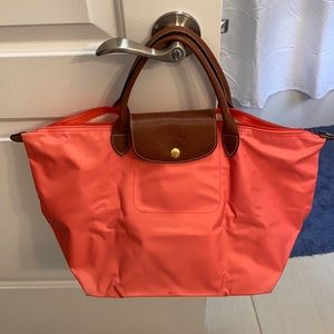 Coral Longchamp Tote
